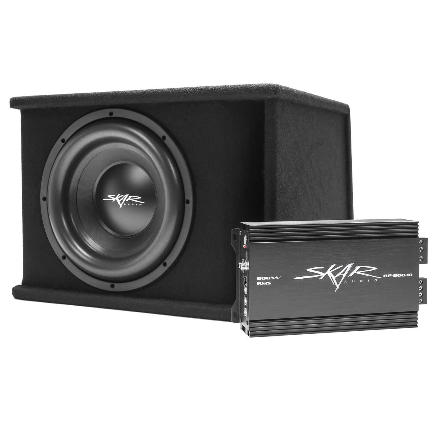 Skar Audio Single 12" Complete 1,200 Watt SDR Series Subwoofer Bass Package - Includes Loaded Enclosure with Amplifier