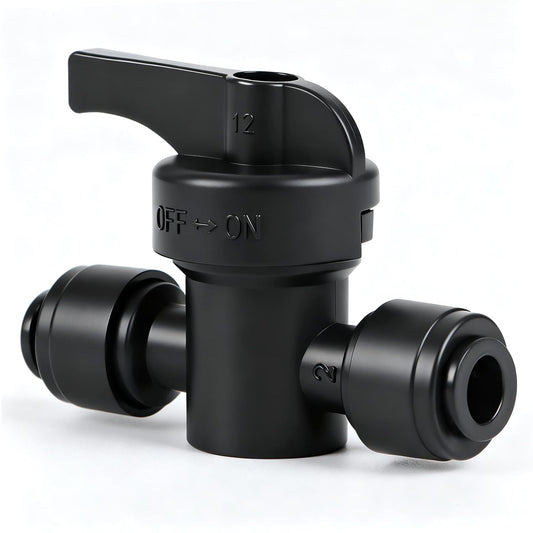 Copadri Quick Connect 1/4" Drip Irrigation Shut Off Valve Fitting: 10 Pieces Push to Fit Drip Line Shutoff Valve Parts for 1/4-Inch Tubing Leak Free Dripline Hose Connectors for Garden Watering System