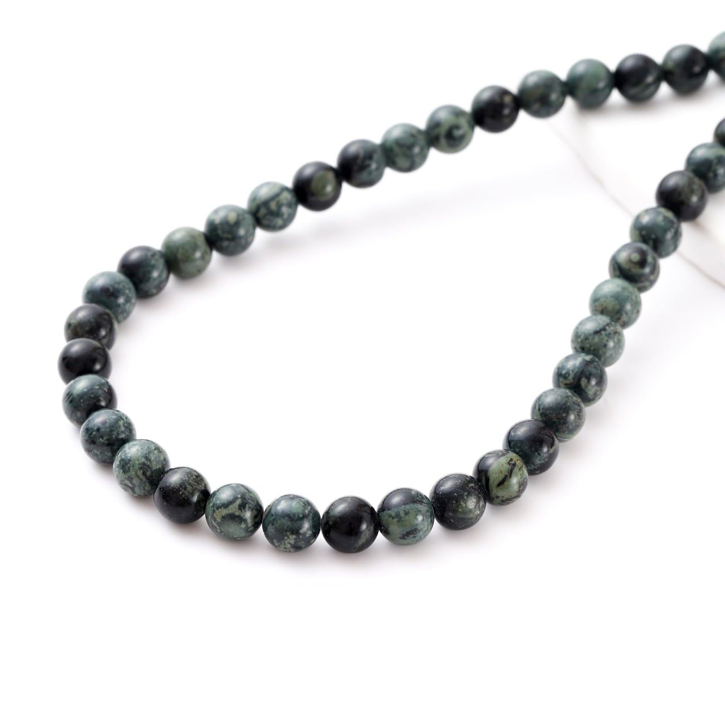 8mm 45pcs DIY Natural Kambaba Jasper Stone Beads Round Healing Crystal Gemstone Loose Beads for Jewelry Making Handmade Bracelet Necklace