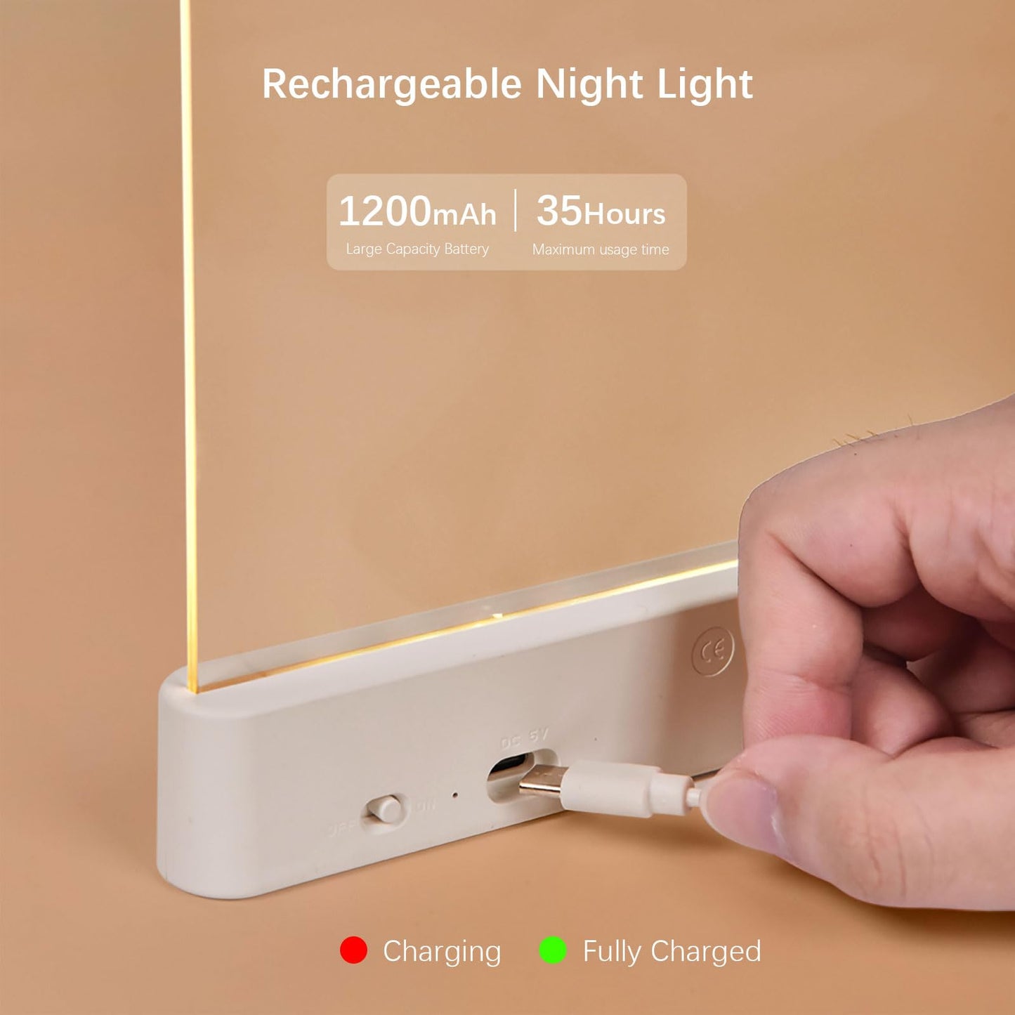 Choudao Tech LED Book Light and Night Light 2 in 1, 3 Color Temperatures & Stepless Dimming, USB Rechargeable Reading Light with Timer for Night Reading 1pc (Black)