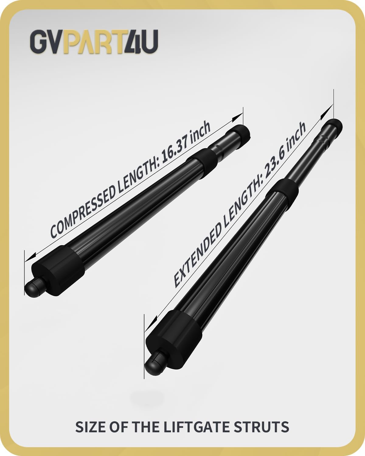 GVPART4U Liftgate Actuator Fit for 2013-2019 Hyundai Santa Fe Electric Rear Hatch Lift Struts, Trunk Tailgate Power Shock Support Replacement 81771-B8100,81780-B8100, Left&Right, 1Pair, 2Pcs