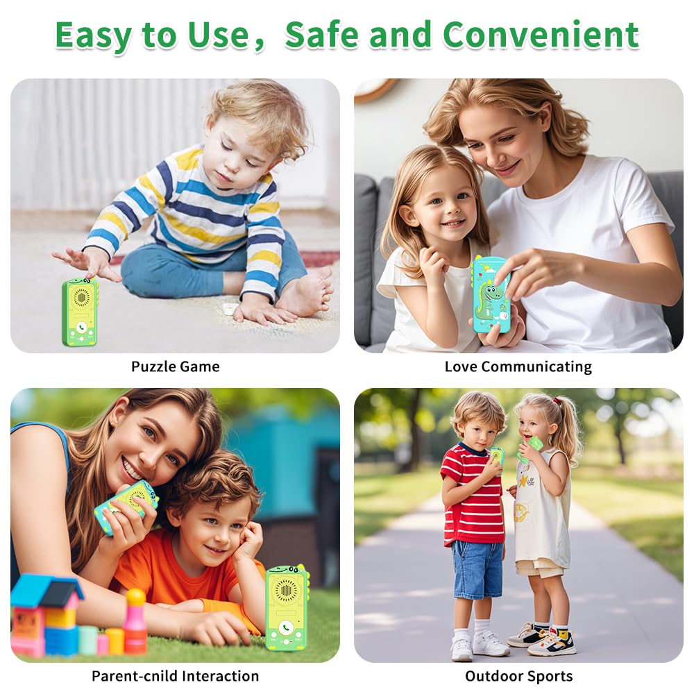 Walkie Talkies for Kids 2 Pack,Valentines Kids Gifts Instant Talker Long Range Chat Mode Talk & Hear at the Same Time Rechargeable Gift for 3-9Years Girls Boy Outdoor,Games, Hiking,Camping