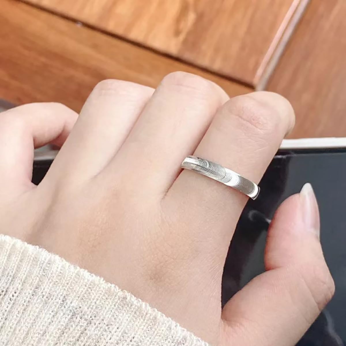 LUDKCCIR Lymphatic Magtherapy Cats Eye Ring for Women, Dainty Lymph Detox Drainage Titanium Ion Therapy Rings Finger Jewelry Gift for Men Gold 8
