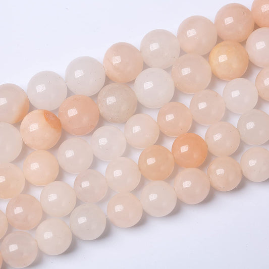 46PCS 8mm Natural Pink Aventurine Gemstone Beads Round Loose Spacer Stone Beads for Jewelry Making DIY Bracelet Necklace Materials 15"