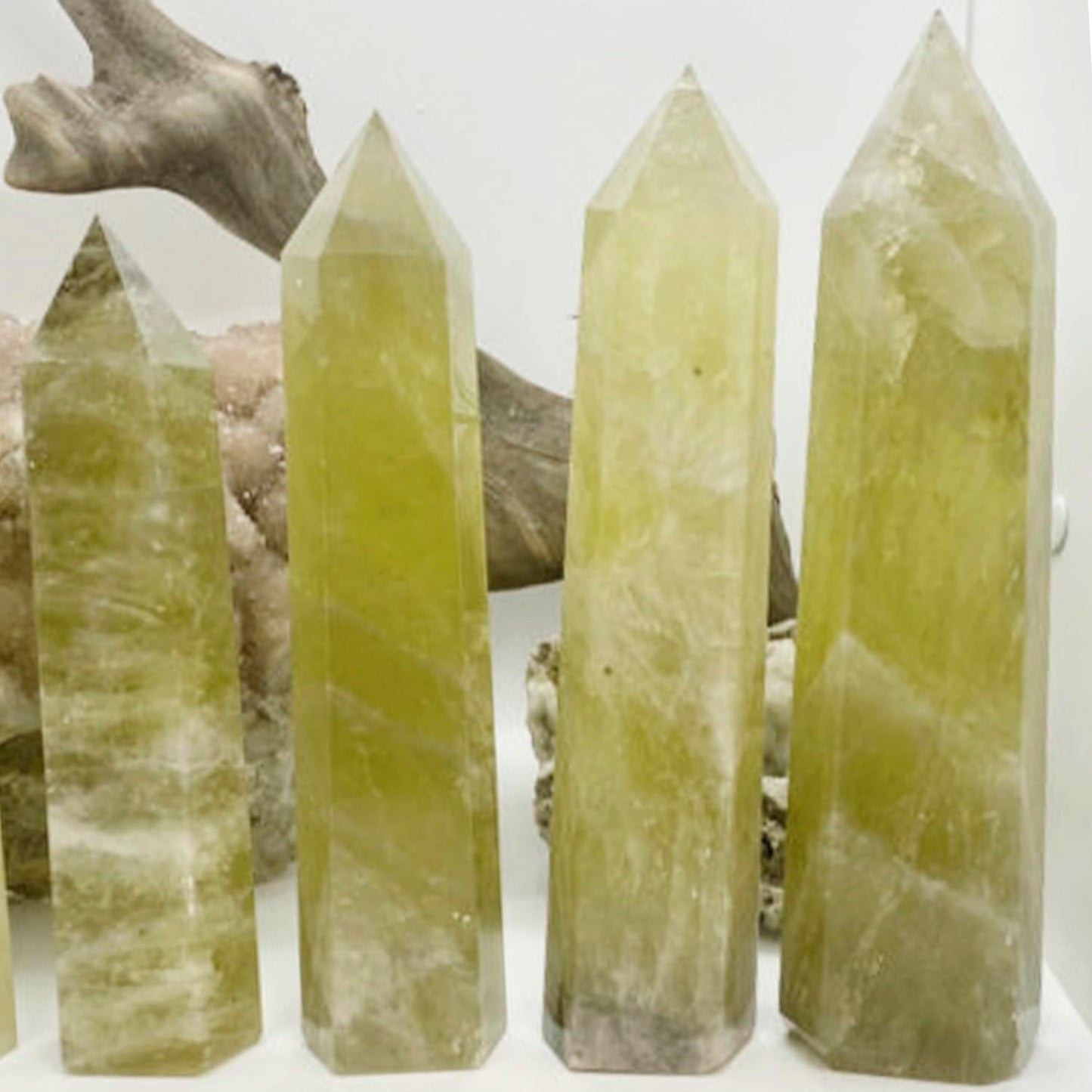 Natural Citrine Crystals Point Wand Reiki Healing Stone Rose Quartz Crystal Pillars for Crystal Collectors and Reiki Energy Balance(5.9inch Wand Citrine)