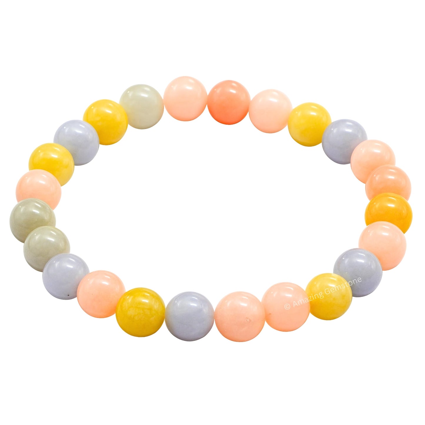 Amazing Gemstone Crystal Bracelet for Women Men's Gifts - Protection Healing Crystal Bracelet - 8mm Gemstone Beaded Stretchable Bracelet Pulseras Para Hombres Mujer Stocking Stuffers Mothers Day Gift (Morganite)