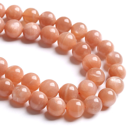 4MM 86PCS Natural Stone Sunstone Gemstone Loose Beads for Jewelry Making DIY Bracelet Crystal Beads