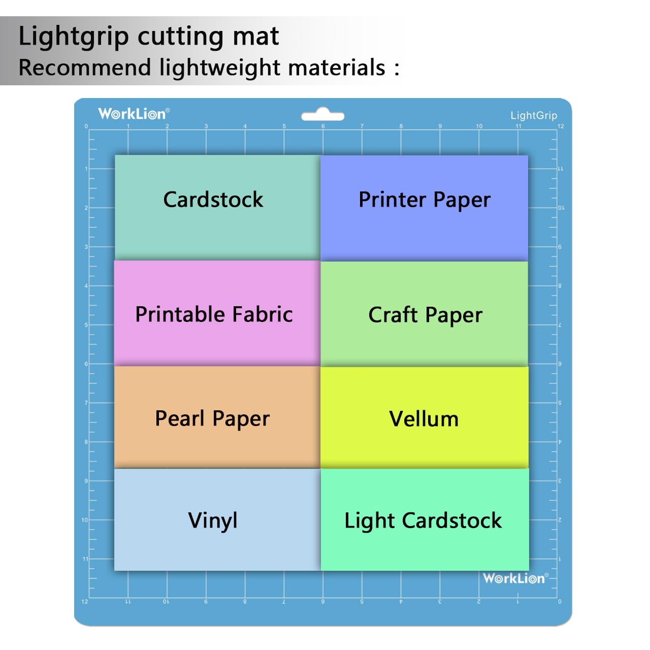 Cutting mat 12x12 Compatible With Silhouette Cameo 4/5/3/2/1(6 mats-4 Standard Adhesive,1Light Adhesive, 1Strong Adhesive) Adhesive Cutting Mat for Crafts, Quilting, Sewing, Scrapbooking and All Arts