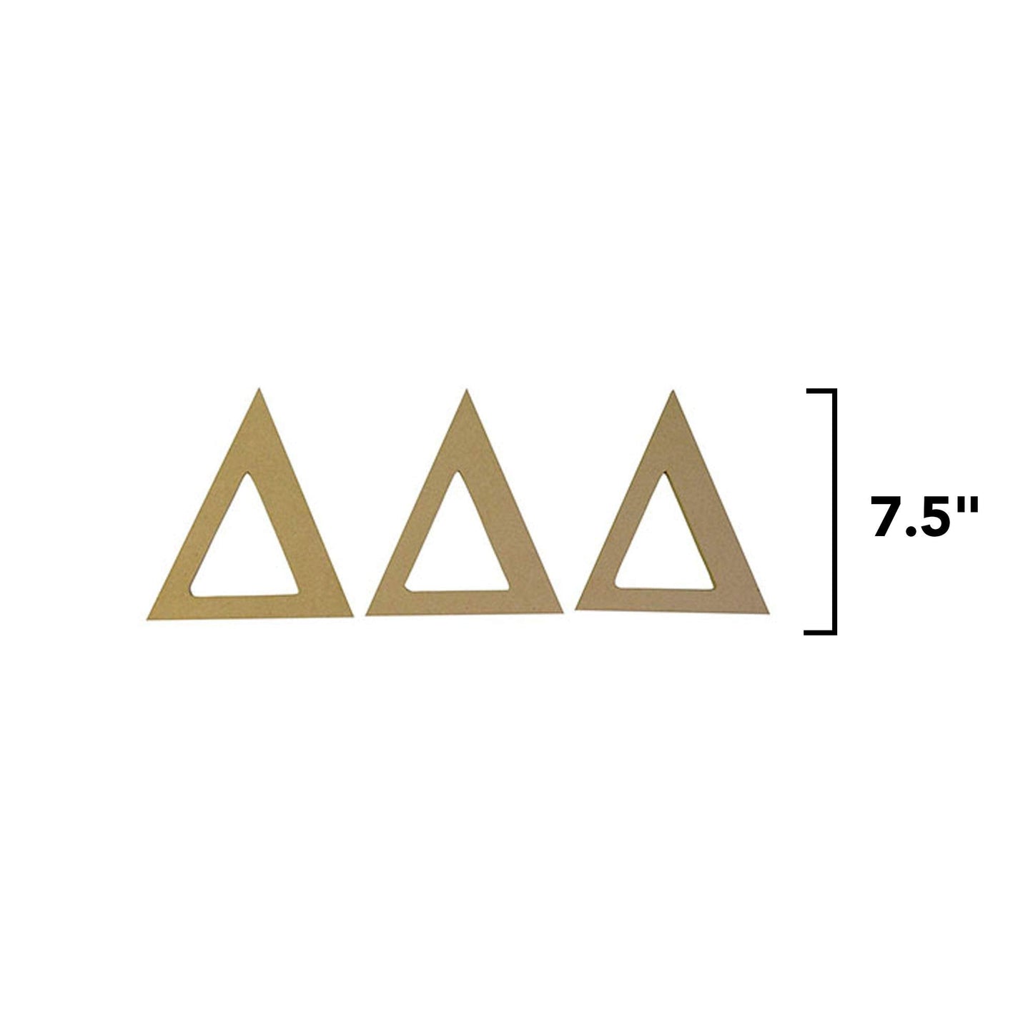 Desert Cactus Delta Delta Delta Wooden Letter Set - 7.5 inch Unfinished MDF Wood Tri Delta, Tri Delt Sorority Greek Letters for DIY Arts and Crafts