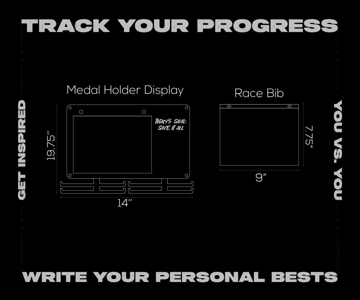 BLAUBECK Medal Hanger Display for Runners, Marathon Medal Holder Display Wall Hanger and Race Bib Boards Holder with Chalkboard Marker - Holds up to 50 Medals, 40 Race Bibs