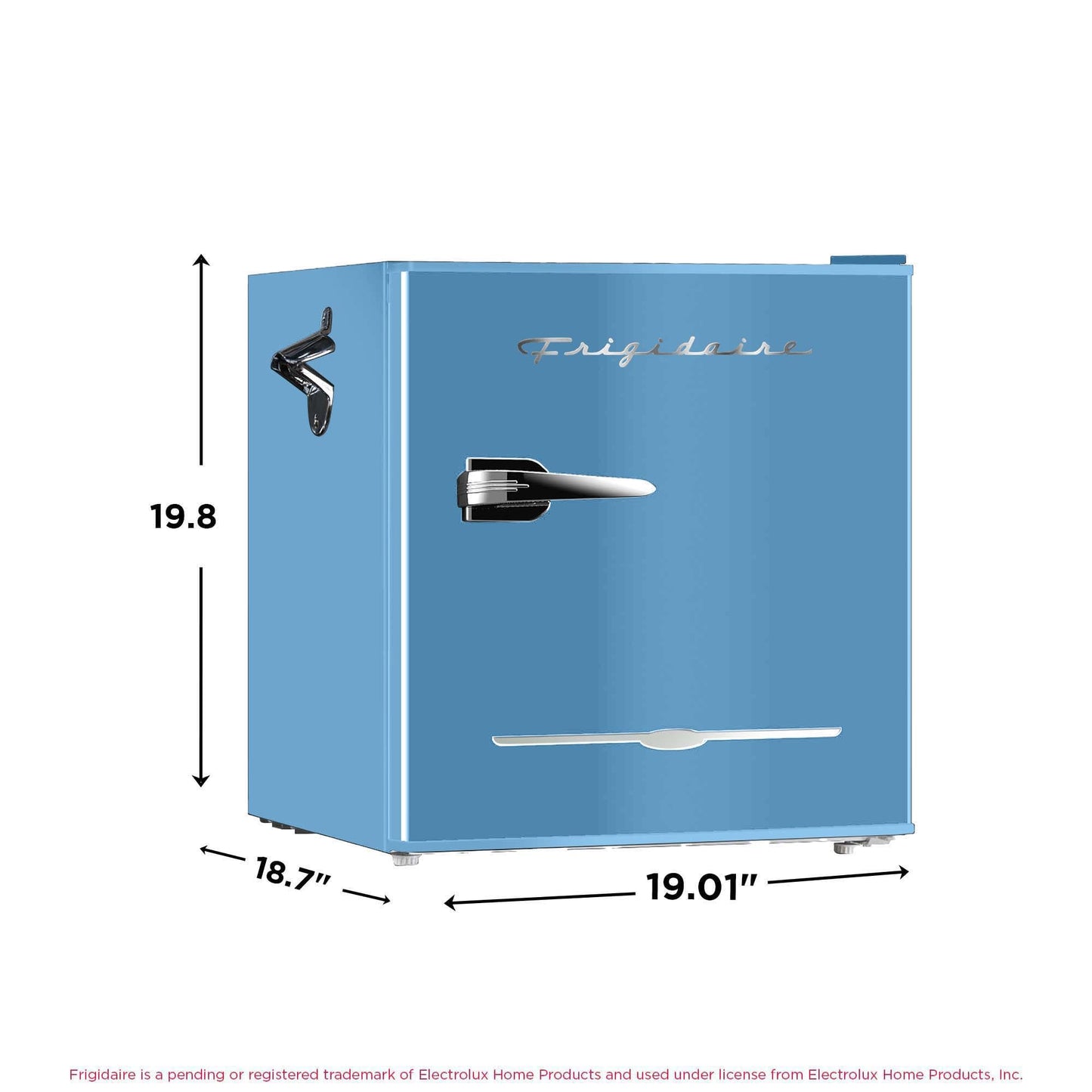 Frigidaire EFR176 1.6 cu. ft. Retro Bar Fridge with Side Bottle Opener (Blue)