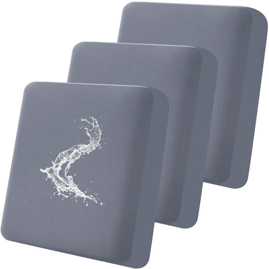 Smiry Waterproof Couch Cushion Covers, Stretch Washable Sofa Cushion Cover, Soft Sofa Slipcover Elastic Non-Slip Furniture Protector for Pets, Kid (3 Pack, Grey)