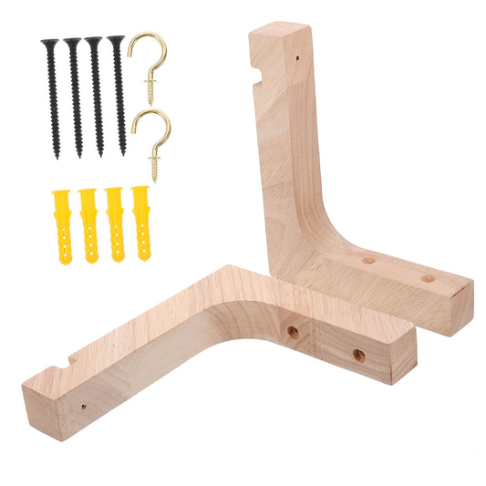 Gadpiparty 2pcs Heavy-Duty Wooden Plant Hooks for Indoor Outdoor Hanging Plants Wall and Ceiling Brackets for Hanging Flowerpots Decorative Wood Color