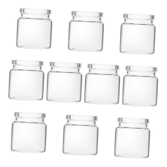 Toyvian 10pcs Elegant Miniature Glass Succulent Vases for Air Plants Display Micro Landscape Bottle Plant Propagation Jars