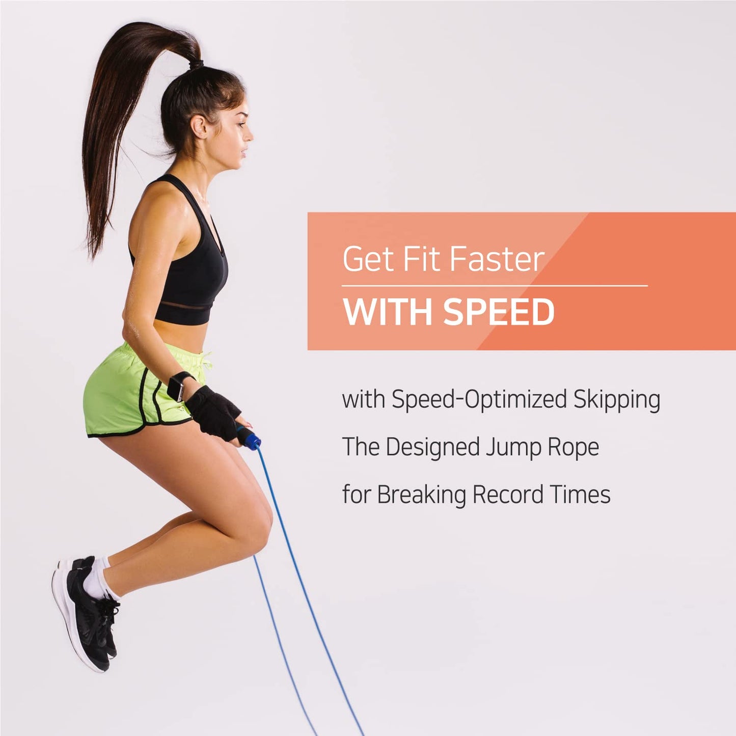 Skipping Jump Rope for Fitness Workout - Light Weight, Adjustable, Tangle Free, Excellent line control for Cardio Boxing, CrossFit, Training Exercise All Ages and Gender ( Special Luxury, KA-220, Made in Korea) (Mint-Blue)