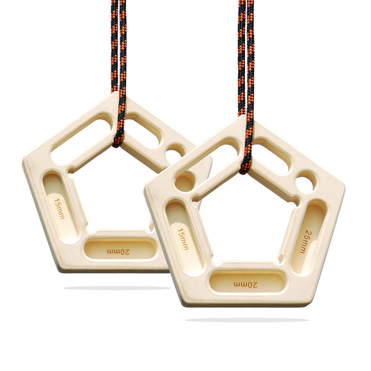 VERTIPEAK Portable Hangboard Rock Climbing, 2 Pack Lightweight Wooden Climbing Fingerboard for Bouldering, Finger Strength, Arm Workout and Pull-up Training