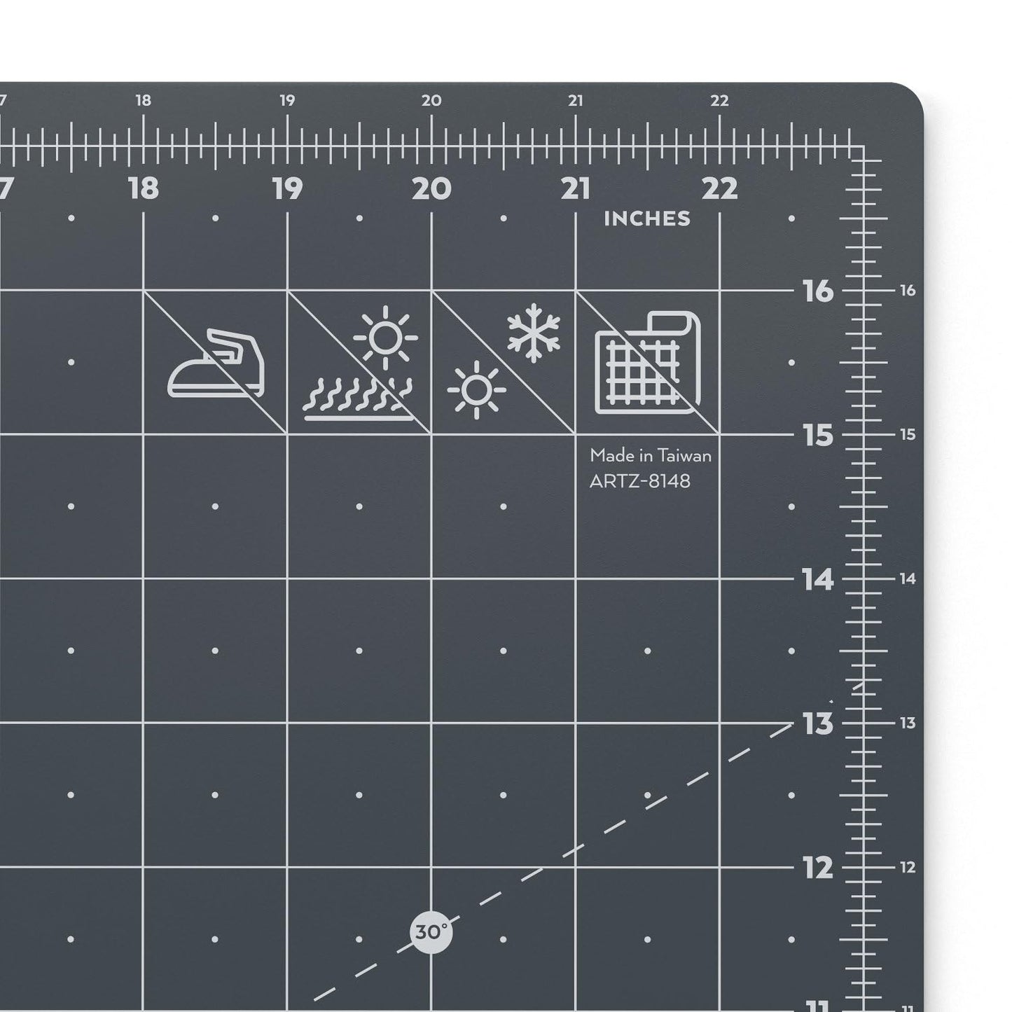 ARTEZA Self Healing Cutting Mat, 18 x 24 Inch Rotary Cutting Mat, Double-Sided 3 mm PVC-Free Craft Mat with Grid Lines and Angle Guides for Sewing, Quilting, Fabric, Paper, Vinyl, and Crafts
