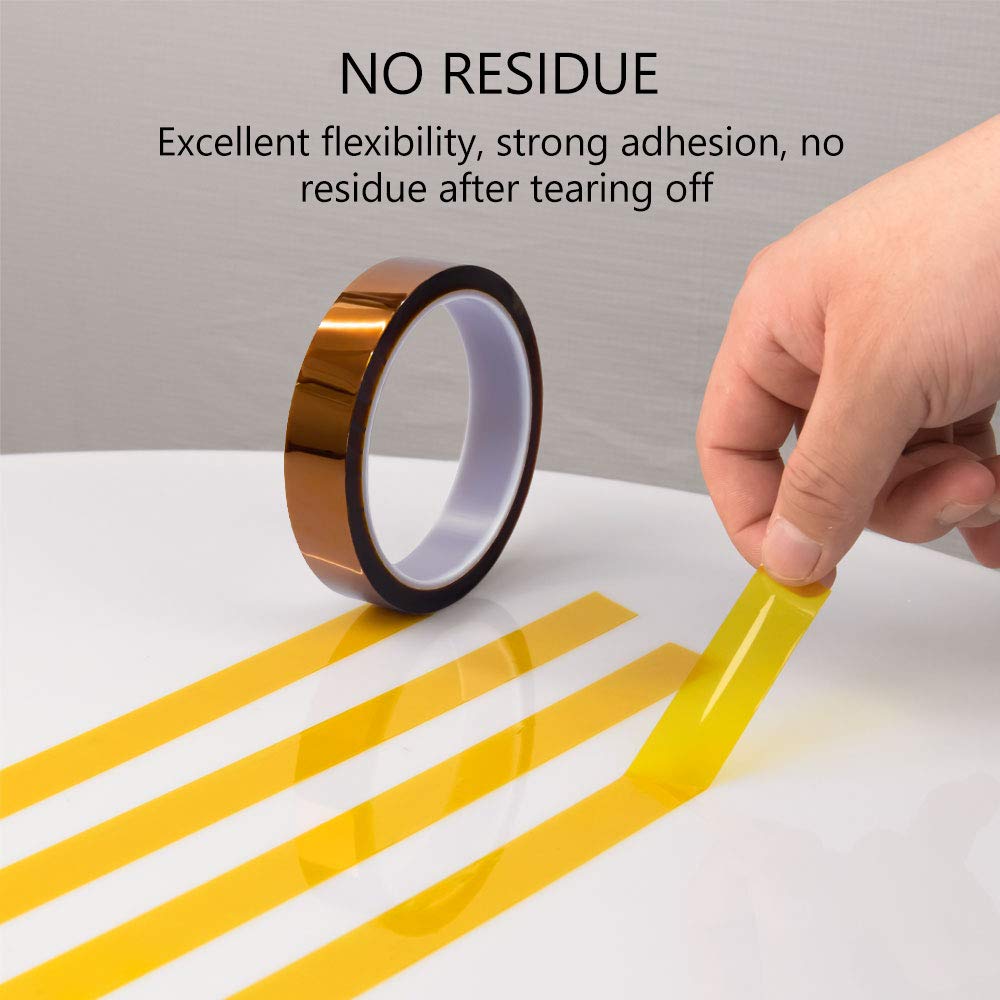 MYJOR Heat Resistant Tape, Kapton Tape for Masking, Soldering, Protecting Circuit Board, Cellphone Data line and Battery 4/5"(20mm) x 108ft(33m) x 2 Rolls