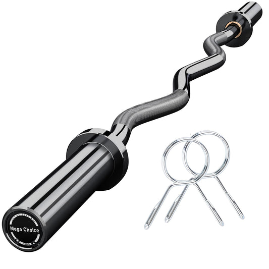 Barbell for Home Gym, 500LB to 1500LB Capacity with Copper Sleeves, for Weightlifting & Powerlifting (Multiple Sizes: 4FT Short b-Ar, 47" EZ Curl b-Ar, 7FT Power b-Ar)
