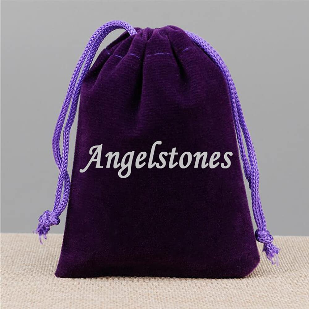 Angelstones Handmade Natural Amethyst Healing Gemstone 6mm Round Beads Stretch Crystal Bracelet 7 Inch Unisex