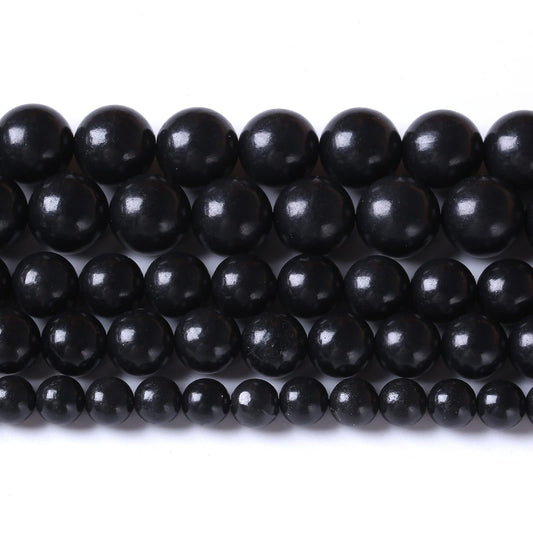 4MM 88PCS Natural Stone Shungite Beads Crystal Loose Beads for Jewelry Making DIY Bracelet