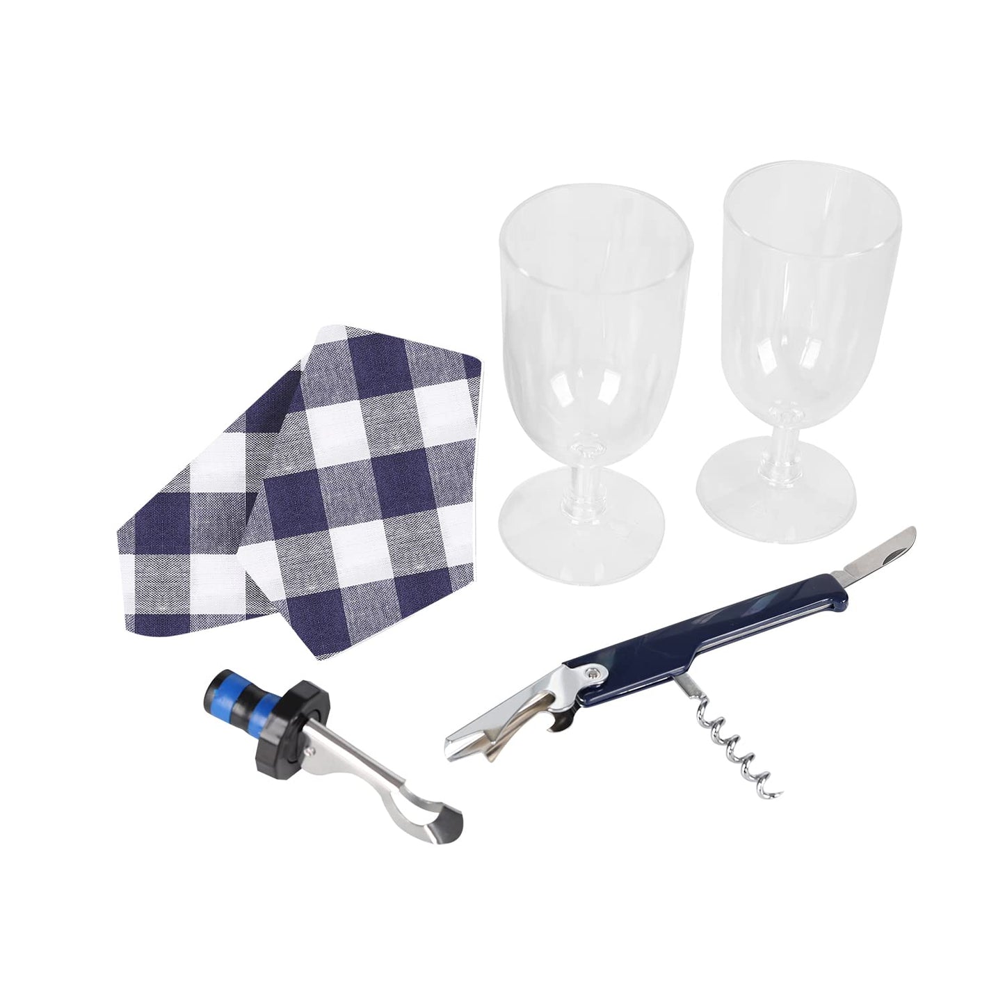 ALLCAMP Wine Bag - Insulated Cooler Bag with Wine Glasses, Bottle Opener & Wine Accessories for Wine Lovers - Portable Wine Gift Bag for Travel, Picnics, and Gift Ideas(Gray)