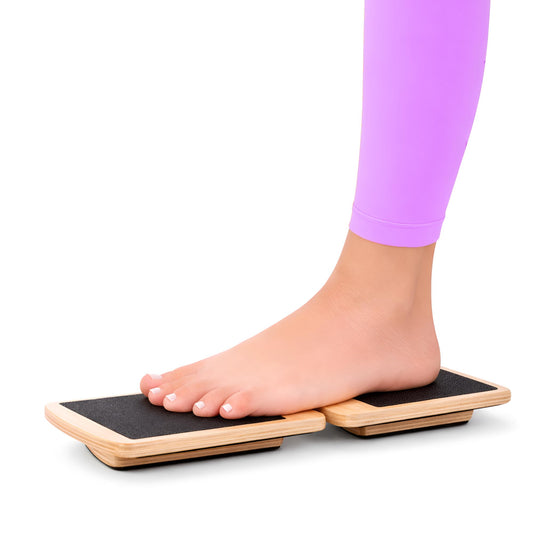 Ankle Strengthener & Axis Board, Bamboo Ankle Balance Board for Physical Therapy, Blackboard Foot Trainer & Foot Strengthener, Giboard for Balance Training, Axisboard for Leg Stability