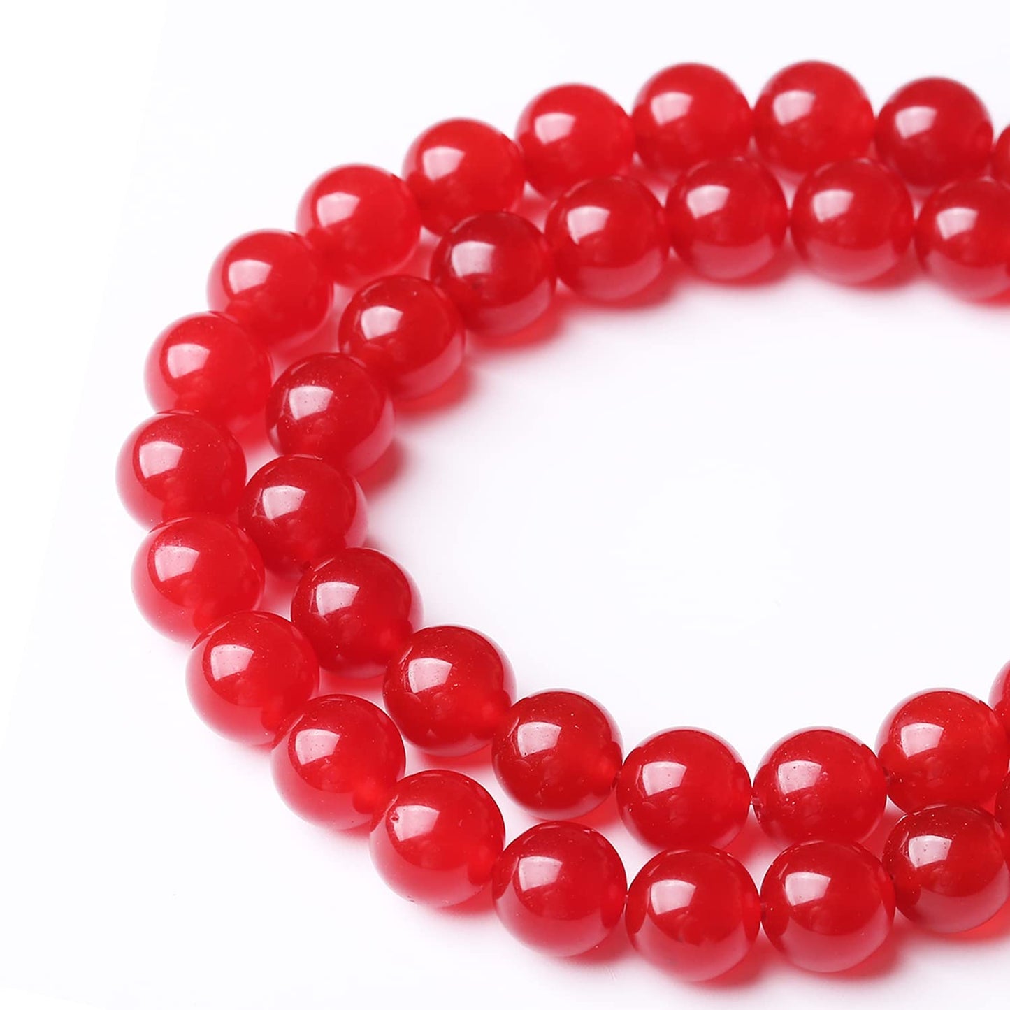 32PCS 12MM Red Chalcedony Beads Energy Healing Beads for DIY Jewelry Bracelet Necklace Making for Jewelry Making 15Inch