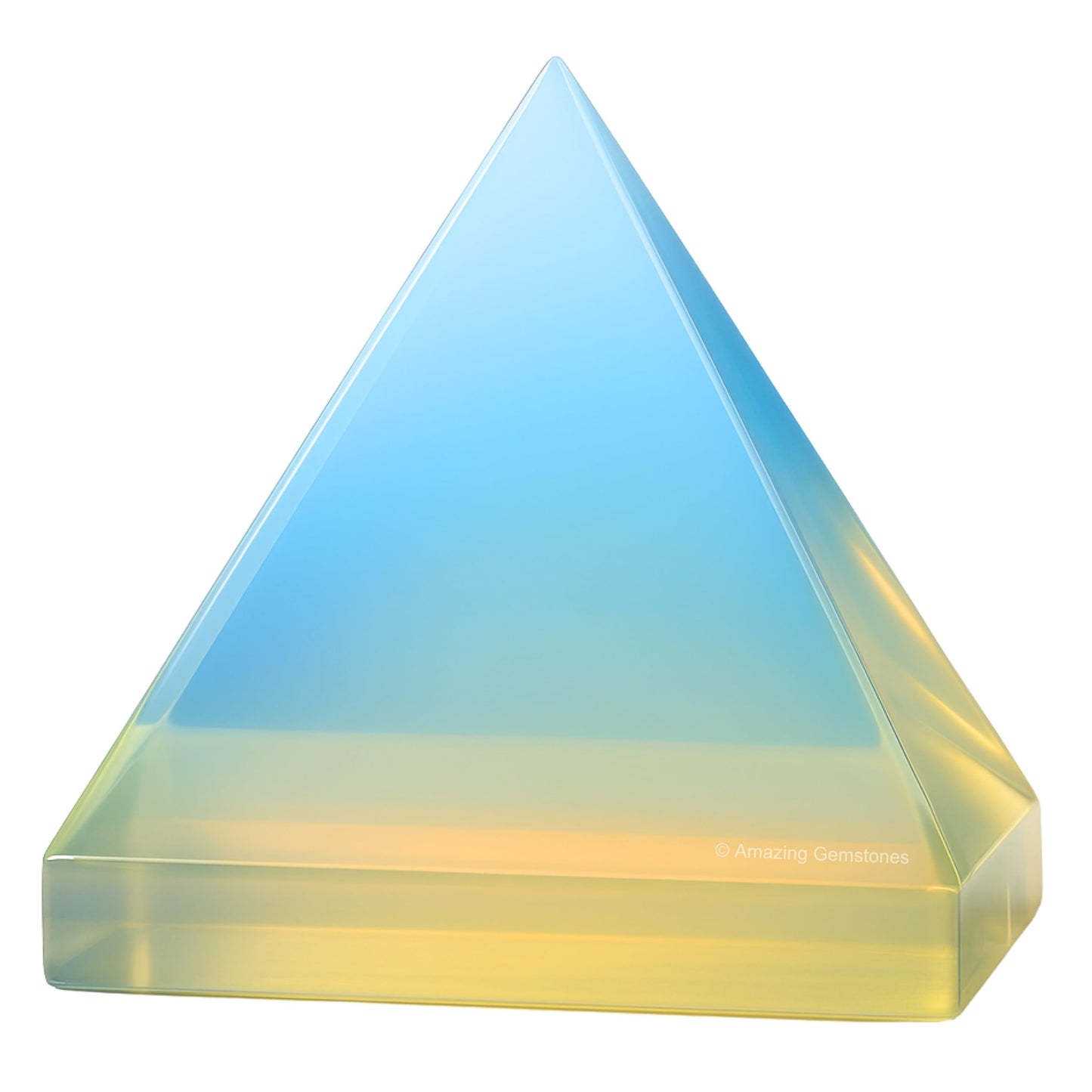 Amazing Gemstone Opalite Pyramid Crystal Healing Stones - 2" Great Pyramid Figurine of Natural Stone Pyramid for Meditation, Reiki, Chakra Balancing and Crystal Pyramids Grid