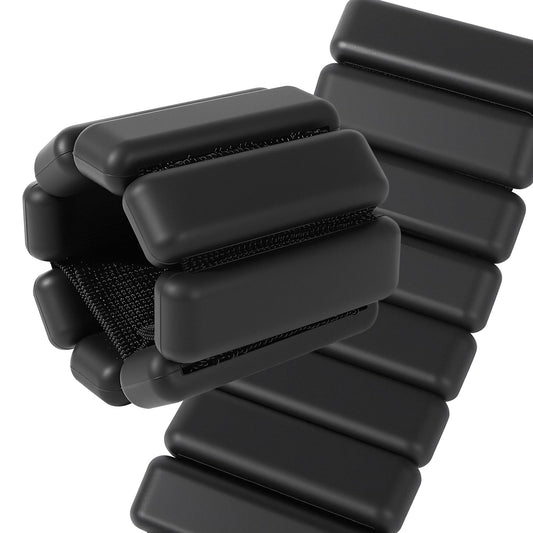 Spectent Ankle & Wrist Weights for Women – Adjustable Silicone Wrist & Ankle Weights, Wearable Arm/Leg Set for Pilates, Yoga, Walking & Strength Training (1lbs Pair Black)