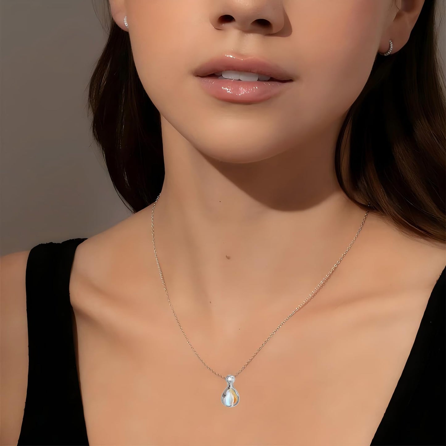 Jojomina New Beginnings Moonstone Necklace Gifts for Women Divorce Farewell Coworker Leaving Goodbye New Job Healing Gifts for Her