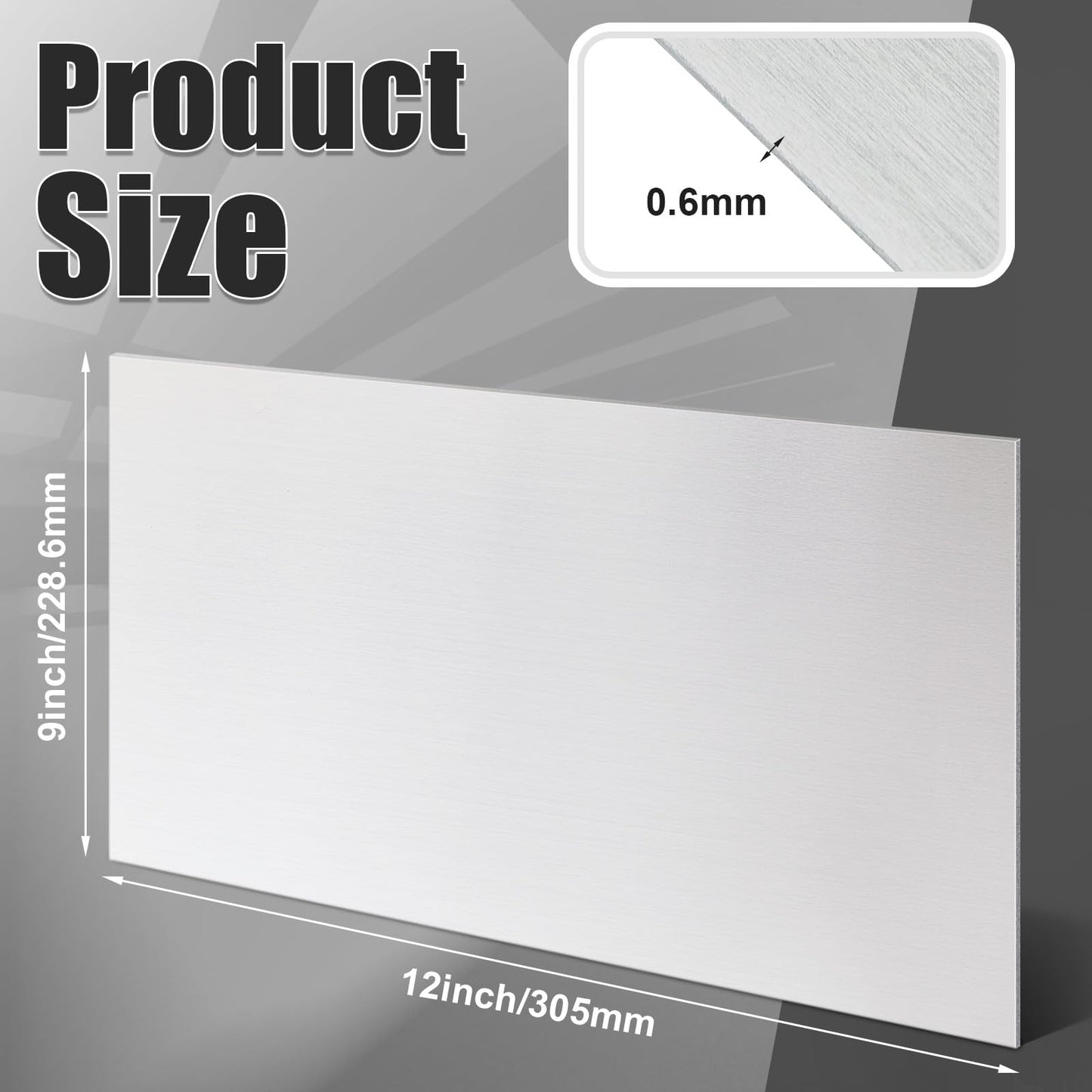 MorningRo 2 Pcs 430 Stainless Steel Sheet Metal 12 x 9 Inches 24ga Metal Plates Panel #4 Brushed Finish Magnetic Mount Board Wall Food Truck Restaurant Crafting Kitchen Floor Trailer Garage Gym