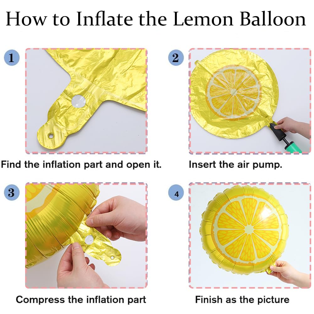 Amalfi Coast Lemon Balloon Arch Kit 144pcs Blue and Yellow White Balloons with Lemon Balloons for Valentine's Day Bachelorette Bridal Shower Lemon Themed Birthday Party Decorations