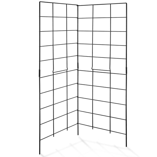 59" H x 31" L Foldable Garden Support Frame, Two Panel Metal Trellis Frame for Raised Beds, Outdoor Support Frame for Garden Beds, Yards