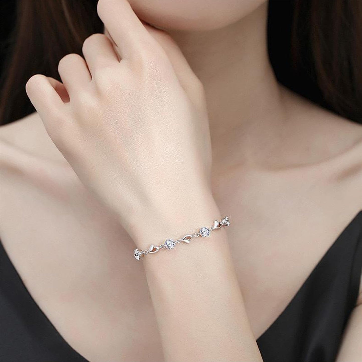 Pearl Bracelets for Women,Freshwater Pearls Crystal Bracelet Boho Bracelets Bead Bracelet Gifts (Blue)