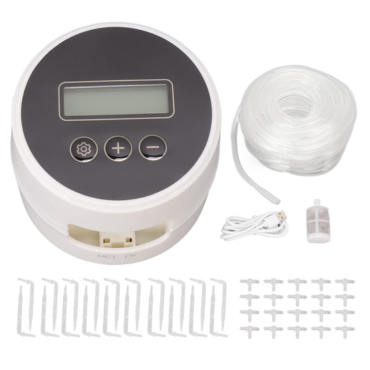 Mtlavishness Automatic Irrigation Waterer for Potted Plants Indoor Timer Controlled Watering System 10m Hose Supports 15 Pots Garden Yard Deck Use (15m 20 Pots)
