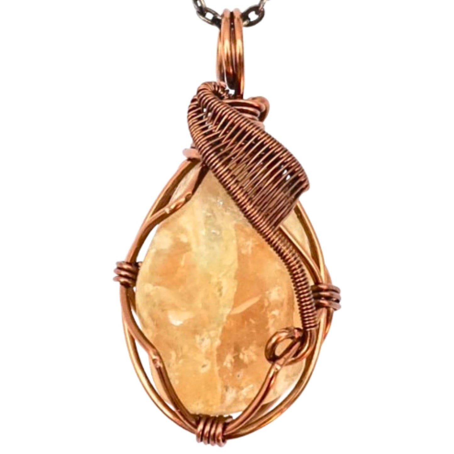 Designs by Nature Gems Natural Citrine Necklace for Women - November Birthstone Necklace for Women - Designer Pendant Necklace - 45-60 Carat Citrine, Antique Bronze Chain