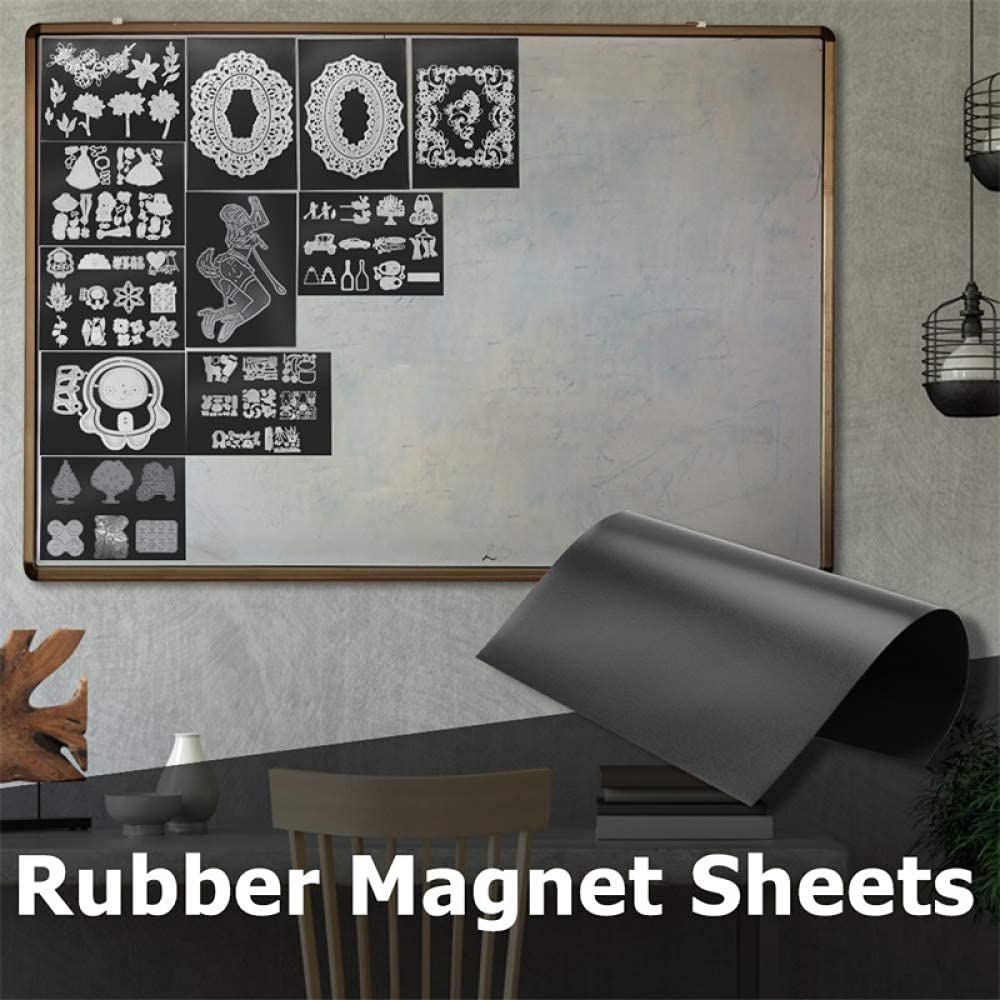 10 Pack 9.3x6.85inch Large Size Magnet Sheets for Dies Storage Magnetic Sheets for Crafts Non Adhesive for Metal Cutting Dies Storage Orangize Crafts Tool ScrapbookingFlexible Placement 0.5mmThickness