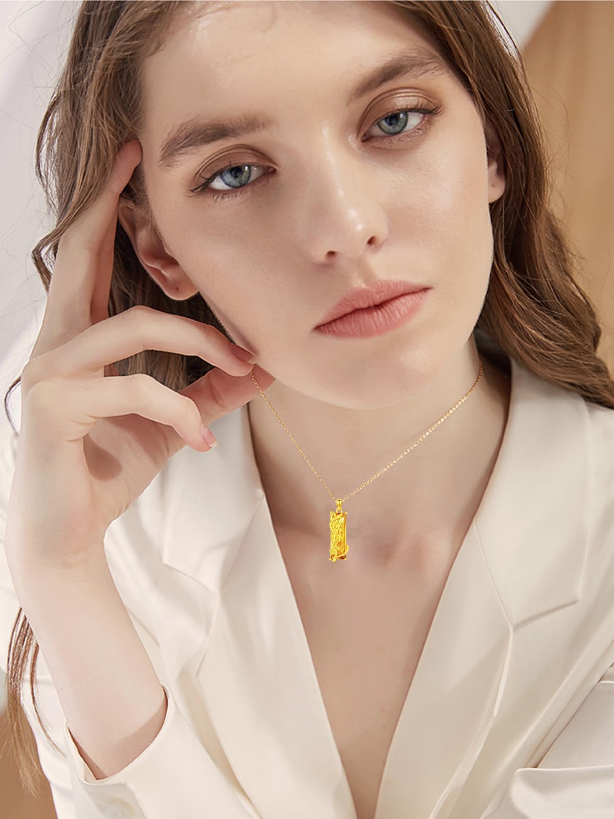 AENEAS Pentagram Necklace 925 Sterling Silver Gold Plated Pentacle Wiccan Citrine Pendant Tetragrammaton Star Jewelry Gifts for Her Wife Women
