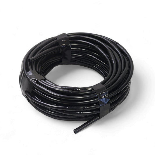 Drip Irrigation Line 1/4" Tubing Roll, 6" Emitter Spacing.52 GPH, Color Black (.170 ID x 240 OD) - Will Work from Gravity Feed (50' Foot Roll)