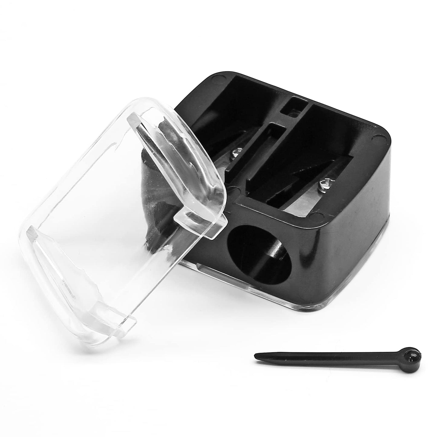 BokWin 5PCS Cosmetic Pencil Sharpener, Makeup Pencil Sharpener, Dual Holes Eyeliner Sharpener for Eyeliner Lipliner Pencils