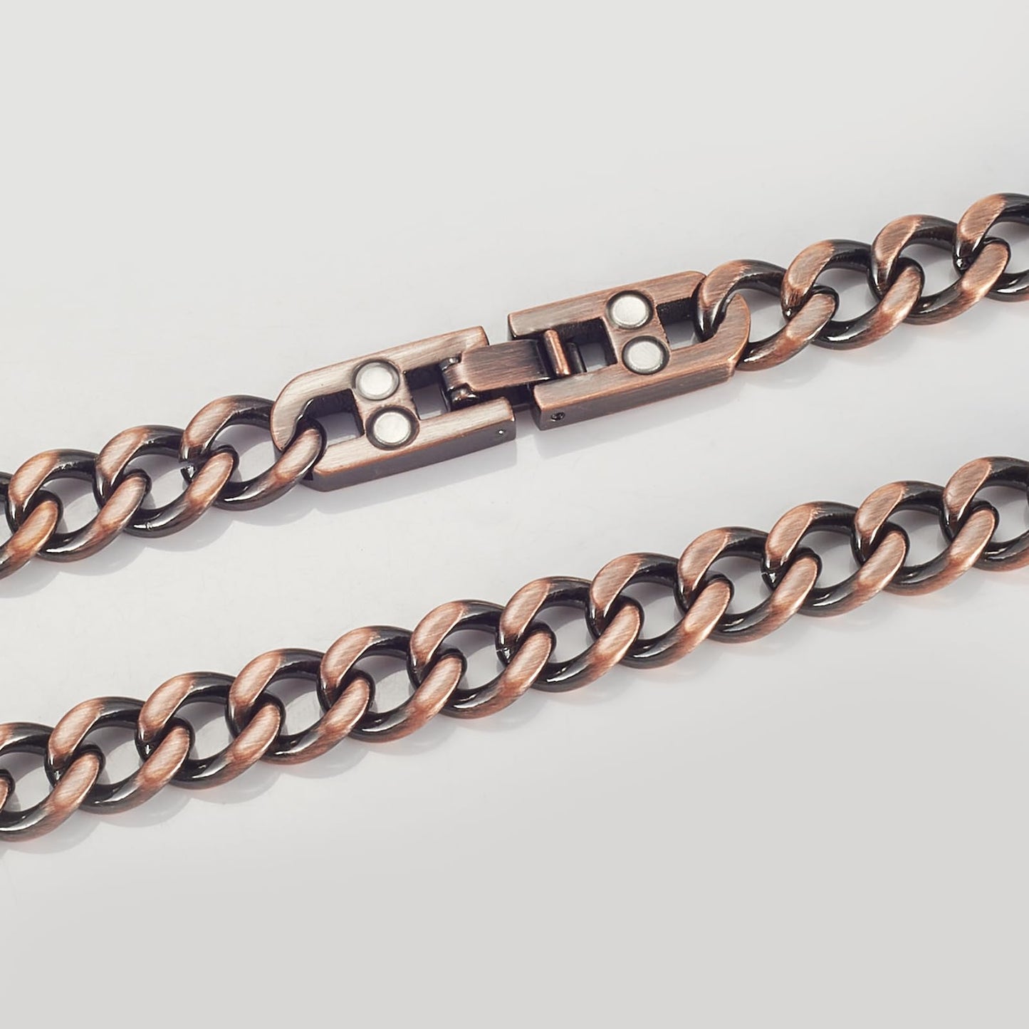 EnerMagiX Copper Necklace for Women Men, 99.9% Pure Copper Hands Copper Chain Recklace, Adjustable Jewelry Gifts（19.7inch）