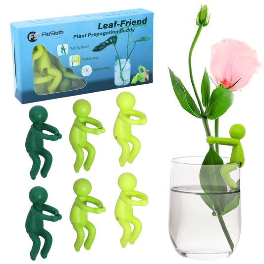Plant Propagation Buddy - Cute Plant Support for Sprouts, Stems, and Cuttings; 6PCS Leaf Friend Plant Stem Support；Fun and Decorative Indoor Accessories; Ideal Gifts for Plant Lovers