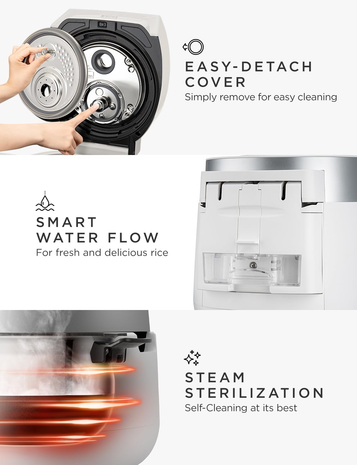 CUCKOO Twin Pressure Rice Cooker 10-Cup Uncooked / 20-Cup Cooked with Induction Heating Technology, 20 Menu Modes with Voice Guide, Large Rice Maker Multi-Cooker & Pressure Cooker (CRP-LHTR1009FW)