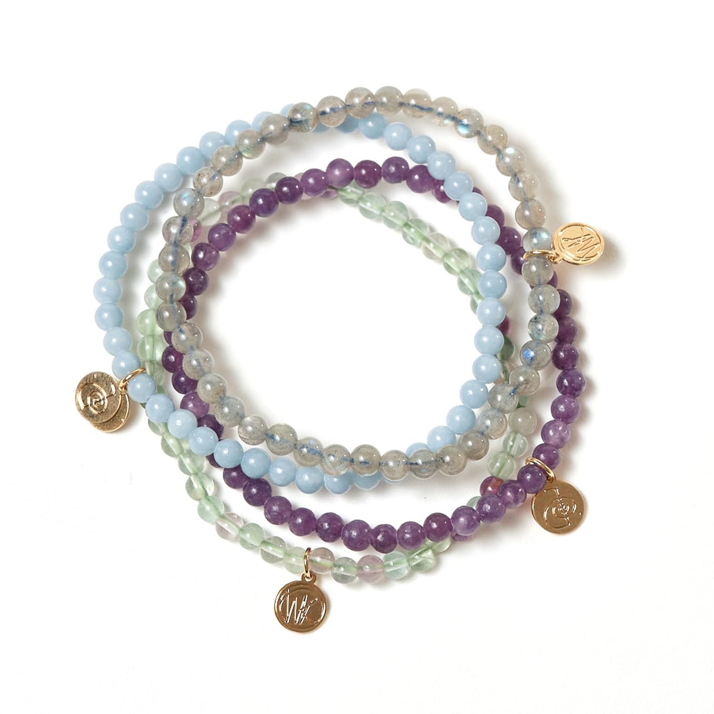 Wendy Kleiner Crystal Bracelet and Crystal Bracelet Stack – Healing Stone Beads – Small Size Beads - Spiritual Energy Jewelry – Elastic, Unisex, Gift-Ready (Healing Crystal Bracelet)