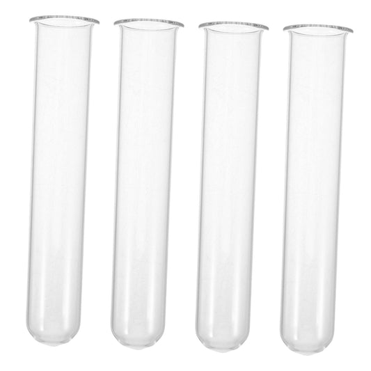 4pcs Hydroponic Flower Pots Glass Tube Vases Decorative Plant Test Tubes Mini Glass Desktop Vase for Home Flower Containers