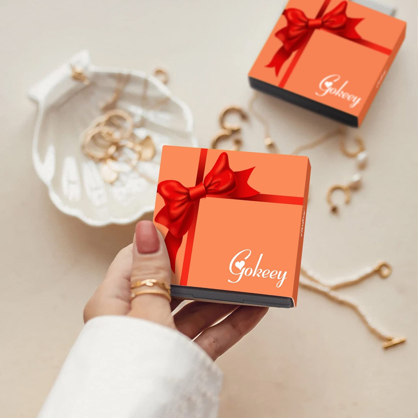 Gokeey Gold Earrings for Women Men, 14k Gold Plated Hypoallergenic Small Hoop Earrings Jewelry, Gold Huggie Hoops Earrings Set Lightweight Cartilage Earrings Gifts 4 Pair