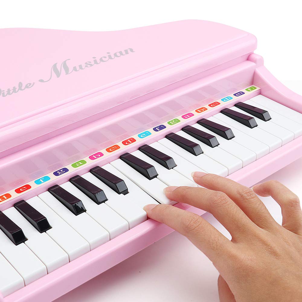 Amy&Benton Toddler Piano Toy for Baby Girls Pink Toy Piano Keyboard for 2 3 4 Year Old Birthday Gifts for Girls