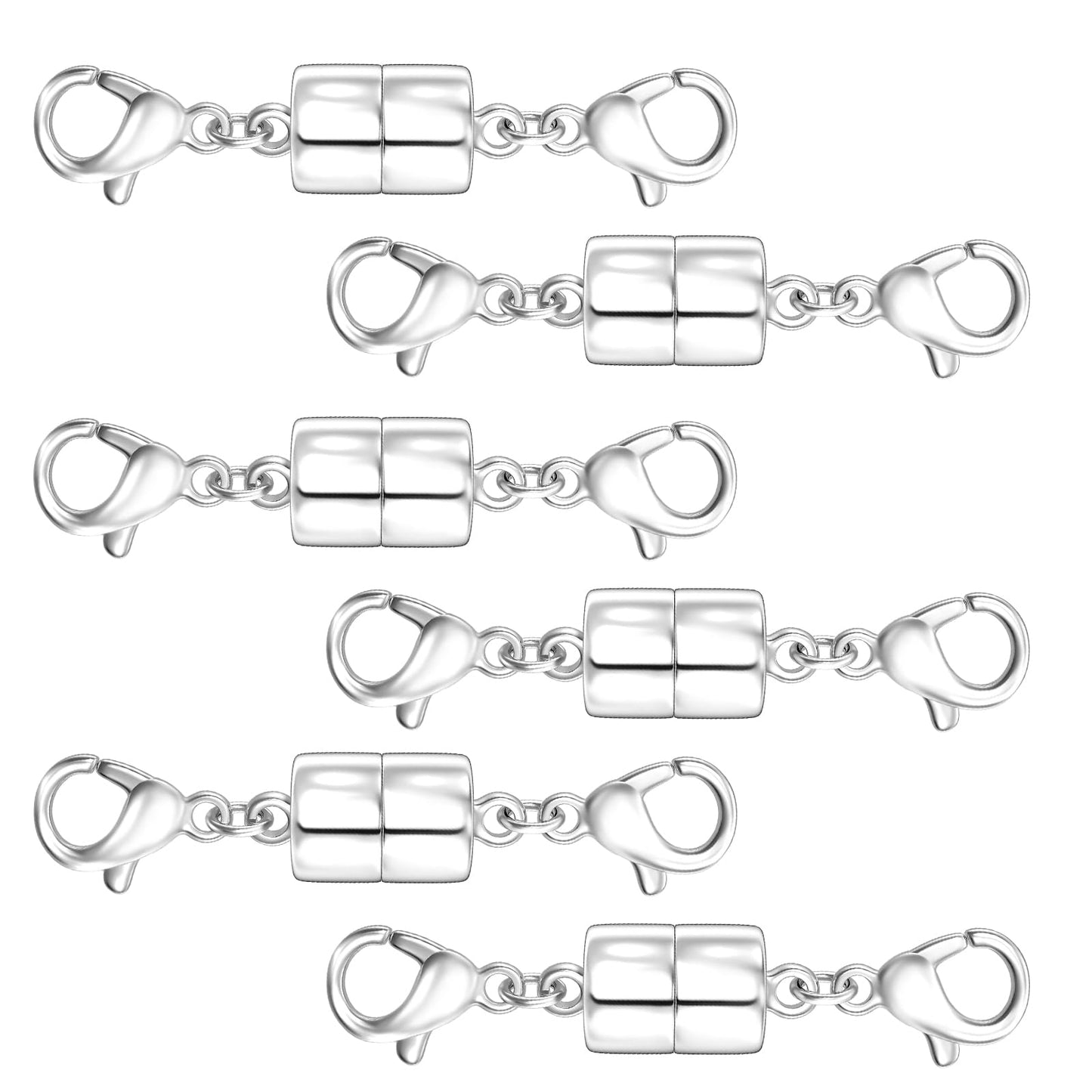 OHINGLT Magnetic Necklace Clasps and Closures with Double Lobster, Extra Strong Bracelet & Necklace Extender for Women, Magnet Jewelry Clasp Converter for Seniors