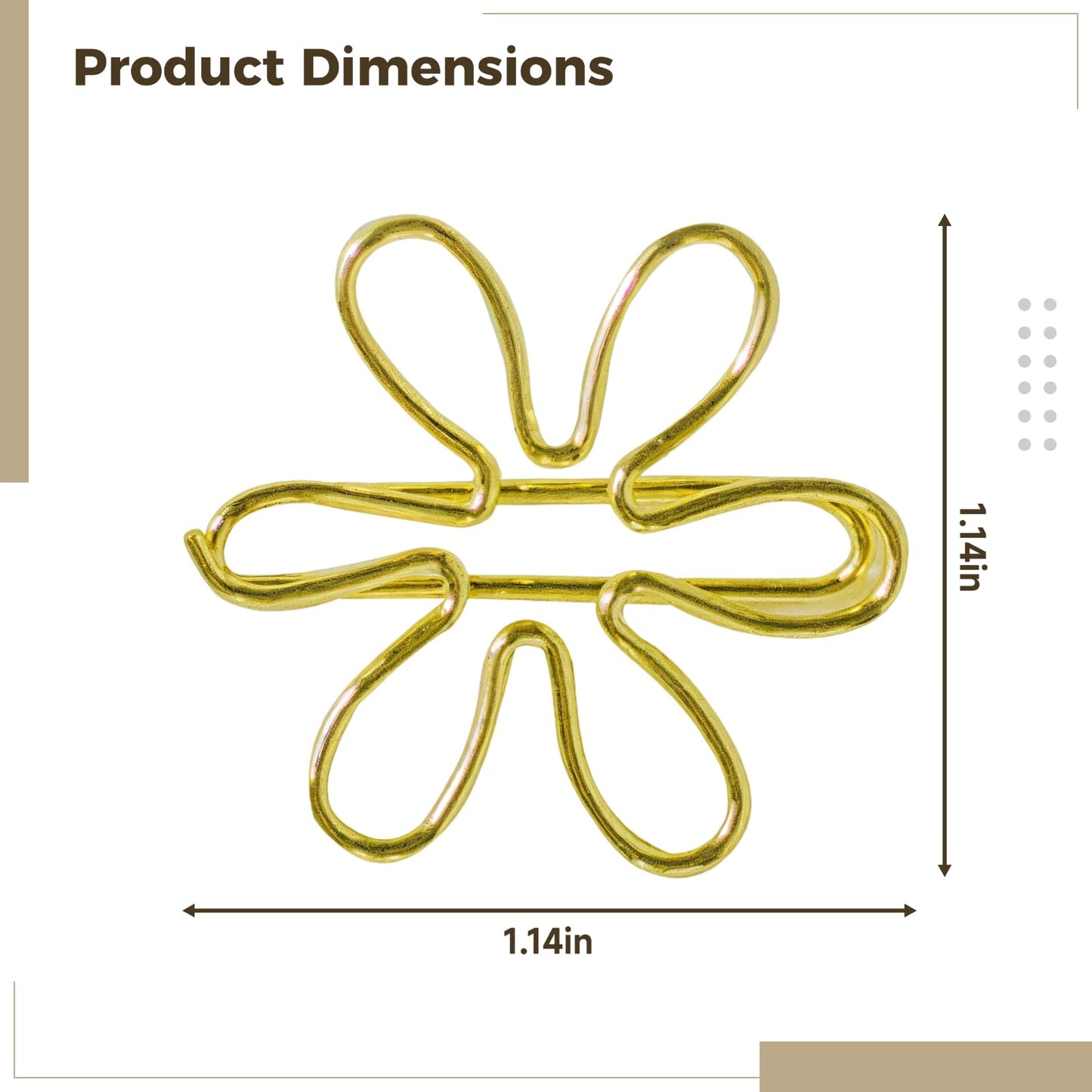 Innovative Flower Paper Clips-100 PCS Fancy Metal Sunflower Paper Clips, Cute 1.1x1.1 Inch, Perfect for Office, School, and Home Use, Big Cute Clips for Organizing Documents, Bookmark